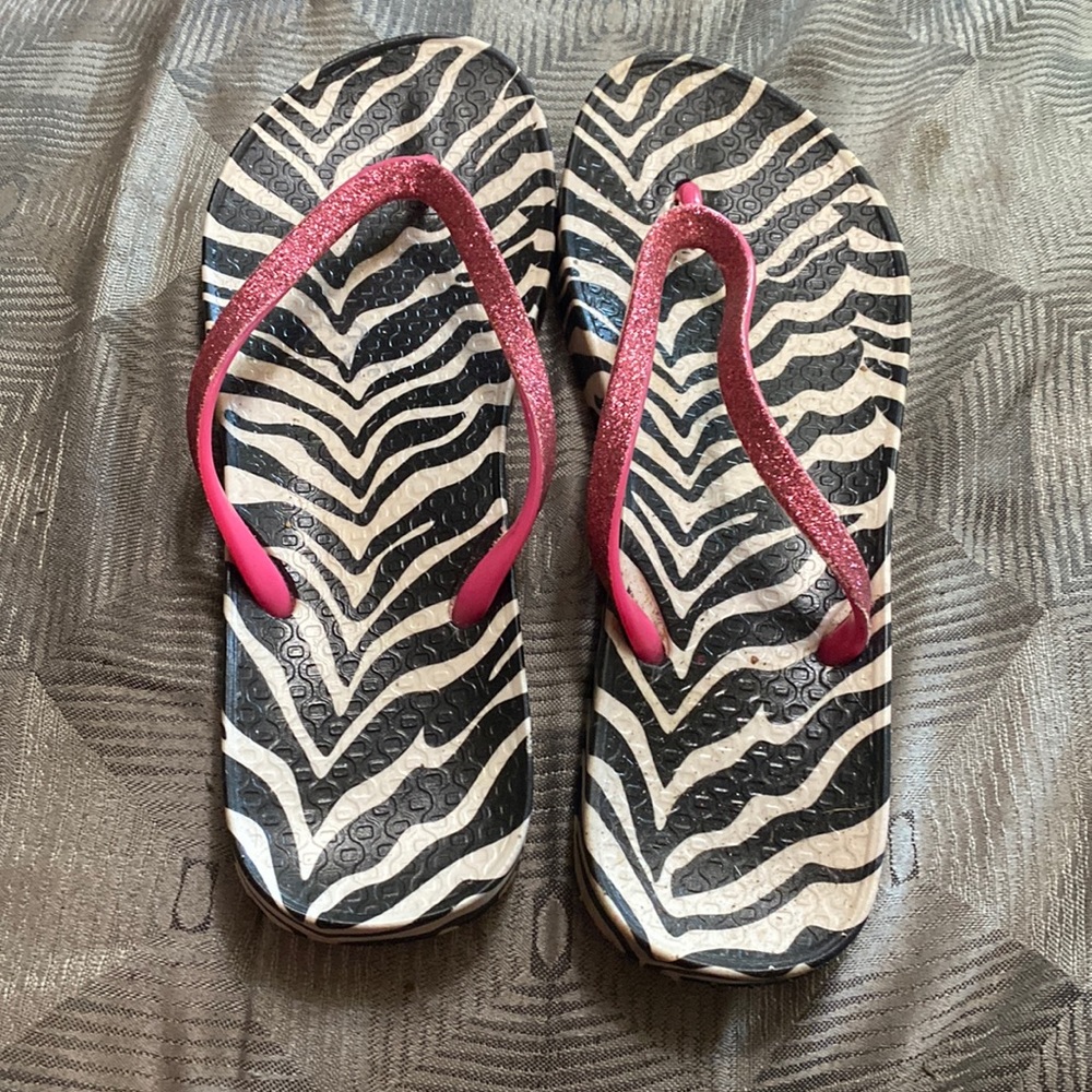 Zebra print sandals